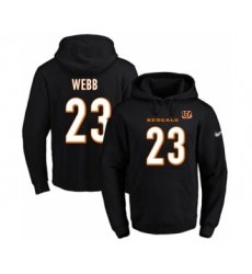 Football Men's Cincinnati Bengals #23 B.W. Webb Black Name & Number Pullover Hoodie