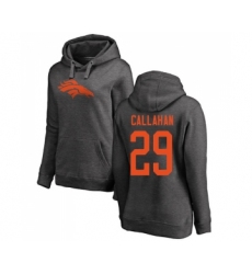 Football Women's Denver Broncos #29 Bryce Callahan Ash One Color Pullover Hoodie