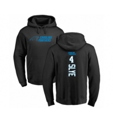 Football Carolina Panthers #4 Joey Slye Black Backer Pullover Hoodie