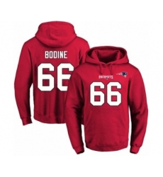 Football Men's New England Patriots #66 Russell Bodine Red Name & Number Pullover Hoodie