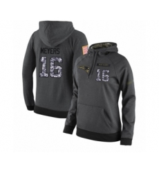 Football Women's New England Patriots #16 Jakobi Meyers Stitched Black Anthracite Salute to Service Player Performance Hoodie