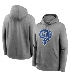Men's Los Angeles Rams Heather Gray Primary Logo Long Sleeve Hoodie