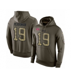 Football Men's Tampa Bay Buccaneers #19 Breshad Perriman Green Salute To Service Pullover Hoodie