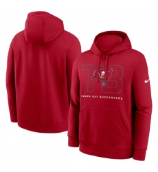 Men's Tampa Bay Buccaneers Red Busted Play Club Fleece Pullover Hoodie