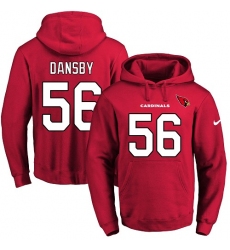 NFL Men Nike Arizona Cardinals #56 Karlos Dansby Red Name & Number Pullover Hoodie