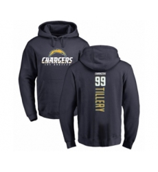 Football Los Angeles Chargers #99 Jerry Tillery Navy Blue Backer Pullover Hoodie