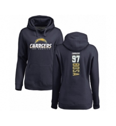 Football Women's Los Angeles Chargers #97 Joey Bosa Navy Blue Backer Pullover Hoodie