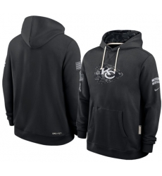 Men's Kansas City Chiefs Black 2026 Salute to Service Sideline Dri-FIT Pullover Hoodie