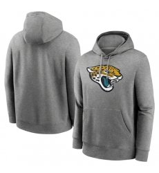 Men's Jacksonville Jaguars Heather Gray Primary Logo Long Sleeve Hoodie