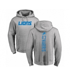 Football Detroit Lions #43 Will Harris Ash Backer Pullover Hoodie