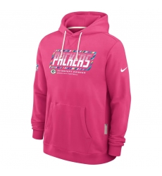 Men's Green Bay Packers Pink 2026 Crucial Catch Sideline Standard Issue Dri-FIT Pullover Hoodie