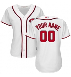 Women's Washington Nationals Majestic White Home Cool Base Custom Jersey