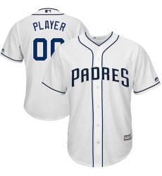 Men's San Diego Padres Majestic White 2017 Cool Base Custom Baseball Jersey