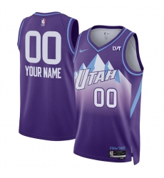 Men's Utah Jazz Active Player Custom Purple 2024-25 City Edition Stitched Basketball Jersey