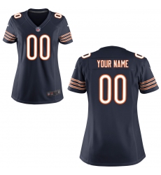Women's Chicago Bears Nike Navy Blue Custom Game Jersey