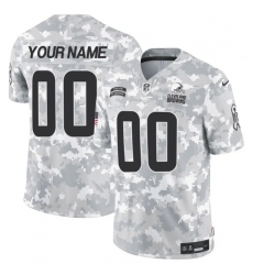 Men's Cleveland Browns Active Player Custom 2024 F.U.S.E Arctic Camo Salute To Service Limited Stitched Football Jersey
