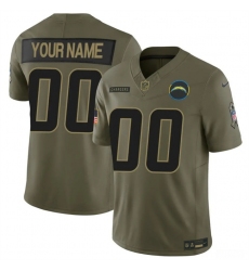 Men's Los Angeles Chargers Active Player Custom Olive 2025 F.U.S.E. Salute to Service Limited Stitched Football Jersey