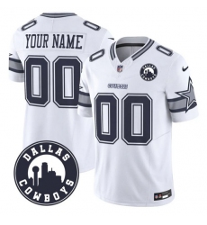 Men's Dallas Cowboys Active Player Custom White 2025 F.U.S.E Dallas City Patch Vapor Untouchable Limited Football Stitched Game Jersey