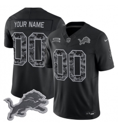 Men's Detroit Lions Active Player Custom Black F.U.S.E. 2026 Salute to Service Limited Football Stitched Jersey