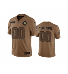 Men's Nike Minnesota Vikings Active Player Custom 2023 Brown Salute To Setvice Limited Football Stitched Jersey