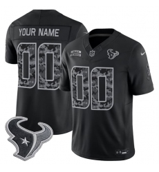 Men's Houston Texans Active Player Custom Black F.U.S.E. 2026 Salute to Service Limited Football Stitched Jersey