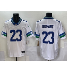 Men's Seattle Seahawks #23 Marcus Trufant White F.U.S.E. Throwback Vapor Limited Football Stitched Jersey