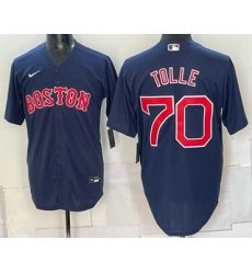 Men's Boston Red Sox #70 Payton Tolle Navy Cool Base Stitched Jersey