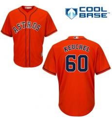 Youth Majestic Houston Astros #60 Dallas Keuchel Authentic Orange Alternate Cool Base MLB Jersey
