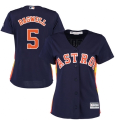 Women's Majestic Houston Astros #5 Jeff Bagwell Authentic Navy Blue Alternate Cool Base MLB Jersey