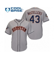 Youth Houston Astros #43 Lance McCullers Authentic Grey Road Cool Base 2019 World Series Bound Baseball Jersey