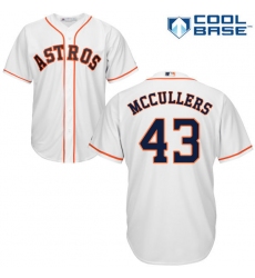 Youth Majestic Houston Astros #43 Lance McCullers Authentic White Home Cool Base MLB Jersey