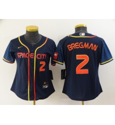 Women's Houston Astros #2 Alex Bregman Nike Navy 2022 City Connect Player Jersey