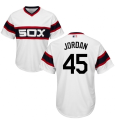 Youth Majestic Chicago White Sox #45 Michael Jordan Replica White 2013 Alternate Home Cool Base MLB Jersey