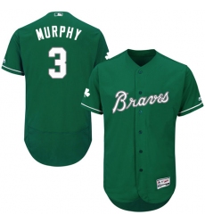 Men's Majestic Atlanta Braves #3 Dale Murphy Green Celtic Flexbase Authentic Collection MLB Jersey