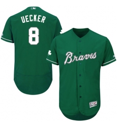 Men's Majestic Atlanta Braves #8 Bob Uecker Green Celtic Flexbase Authentic Collection MLB Jersey