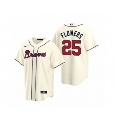 Men's Atlanta Braves #25 Tyler Flowers Nike Cream 2020 Replica Alternate Jersey
