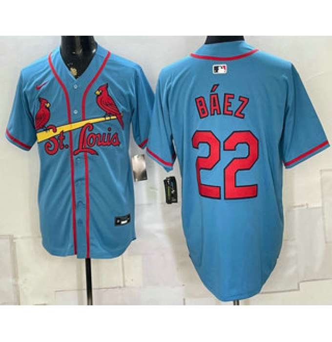 Men's St Louis Cardinals #22 Joshua Baez Blue Alternate Limited Stitched Jersey