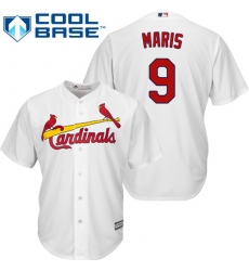 Youth Majestic St. Louis Cardinals #9 Roger Maris Authentic White Home Cool Base MLB Jersey