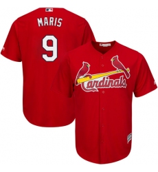 Youth Majestic St. Louis Cardinals #9 Roger Maris Replica Red Alternate Cool Base MLB Jersey