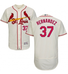 Men's Majestic St. Louis Cardinals #37 Keith Hernandez Cream Alternate Flex Base Authentic Collection MLB Jersey
