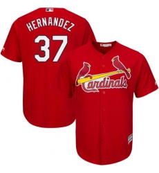 Men's Majestic St. Louis Cardinals #37 Keith Hernandez Replica Red Alternate Cool Base MLB Jersey