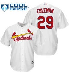 Youth Majestic St. Louis Cardinals #29 Vince Coleman Authentic White Home Cool Base MLB Jersey