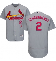 Men's Majestic St. Louis Cardinals #2 Red Schoendienst Grey Road Flex Base Authentic Collection MLB Jersey
