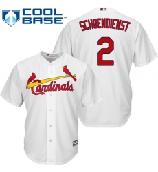 Men's Majestic St. Louis Cardinals #2 Red Schoendienst Replica White Home Cool Base MLB Jersey