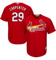 Men's Majestic St. Louis Cardinals #29 Chris Carpenter Replica Red Alternate Cool Base MLB Jersey