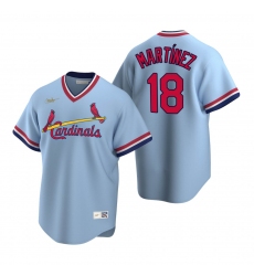 Men's Nike St. Louis Cardinals #18 Carlos Martinez Light Blue Cooperstown Collection Road Stitched Baseball Jersey
