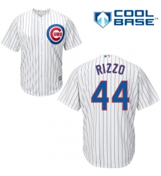 Youth Majestic Chicago Cubs #44 Anthony Rizzo Authentic White Home Cool Base MLB Jersey