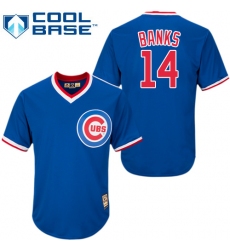 Men's Majestic Chicago Cubs #14 Ernie Banks Authentic Royal Blue Cooperstown MLB Jersey