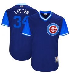 Men's Majestic Chicago Cubs #34 Jon Lester 