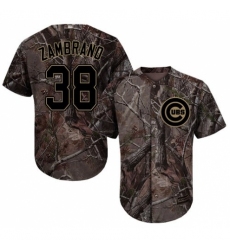 Youth Majestic Chicago Cubs #38 Carlos Zambrano Authentic Camo Realtree Collection Flex Base MLB Jersey